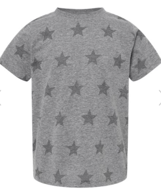 Code Five - Youth Star Print Tee - 2229 - Granite Heather Star