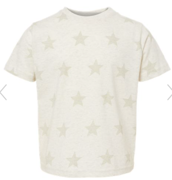 Code Five - Youth Star Print Tee - 2229 - Natural Heather Star