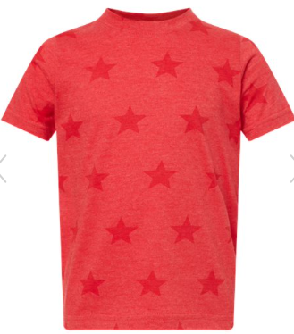 Code Five - Toddler Star Print Tee - 3029 - Red Star