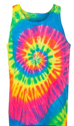Unisex Multi-Color Spiral Tie-Dyed Tank Top - 420MS